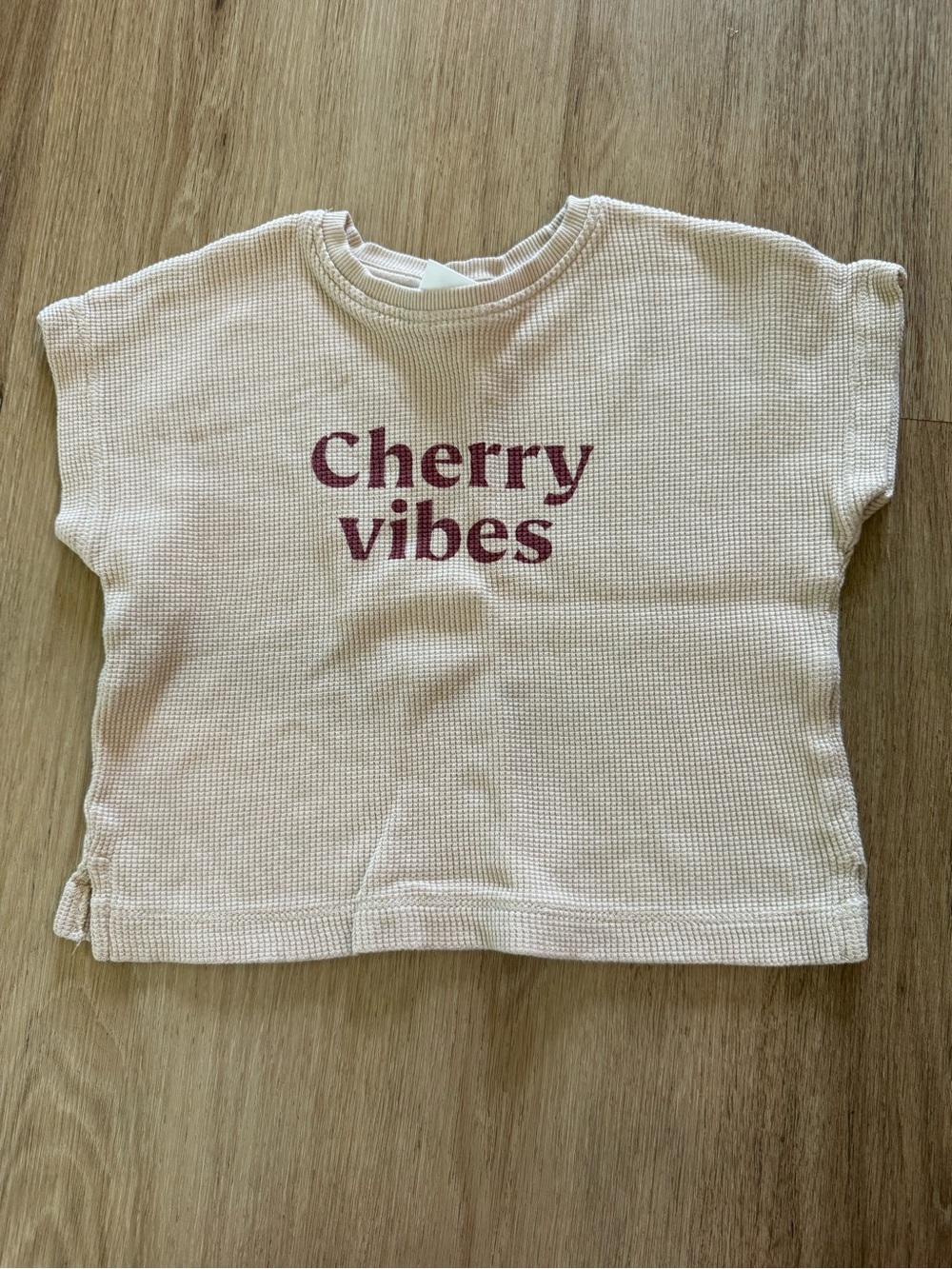 Zara Toddler Girl Waffle Shirt